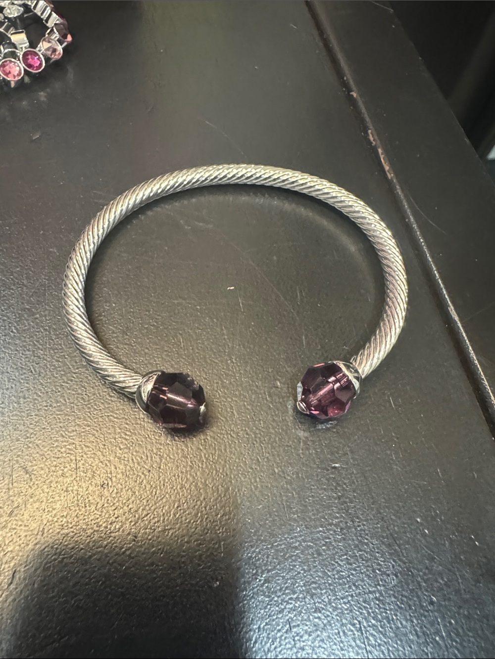 Touchstone crystal by Swarovski With a Twist Amethyst, NIB